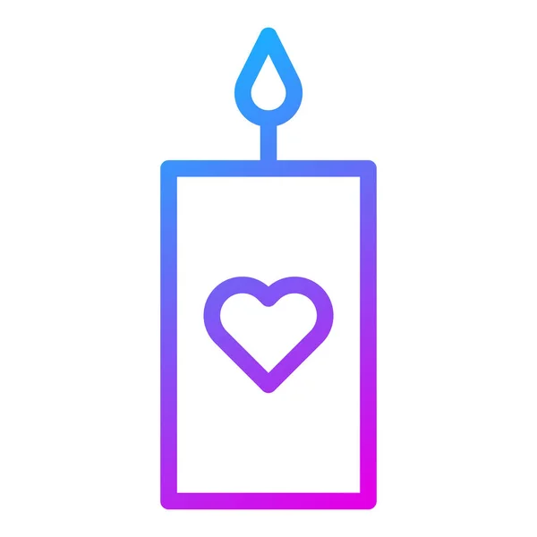 Candle Gradient Purple Valentine Illustration Vector Logo New Year Icon — Stockový vektor