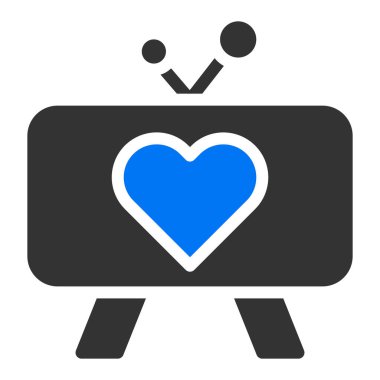tv solid blue grey valentine illustration vector and logo new year icon perfect. Icon sign from modern collection for web. Nice design perfect.
