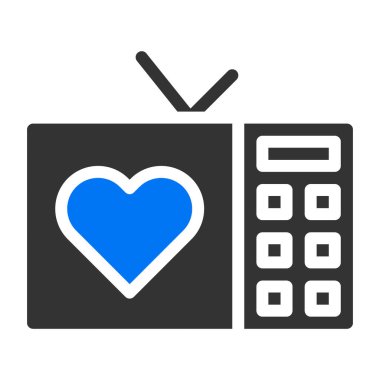 tv solid blue grey valentine illustration vector and logo new year icon perfect. Icon sign from modern collection for web. Nice design perfect.