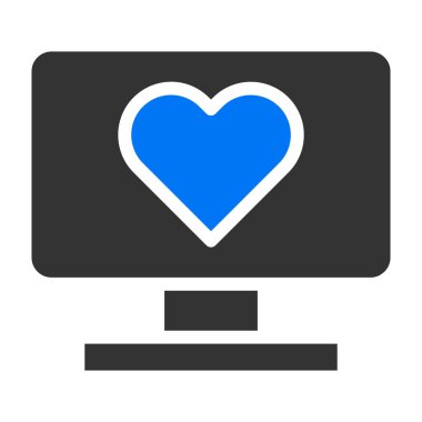 tv solid blue grey valentine illustration vector and logo new year icon perfect. Icon sign from modern collection for web. Nice design perfect.