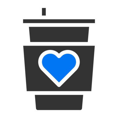 cup solid blue grey valentine illustration vector and logo new year icon perfect. Icon sign from modern collection for web. Nice design perfect.