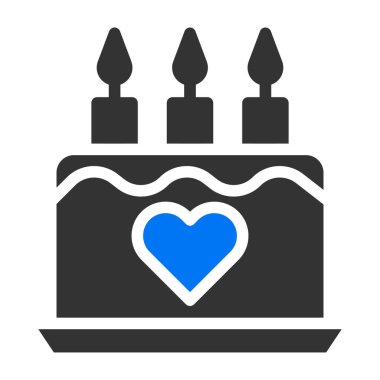 cake solid blue grey valentine illustration vector and logo new year icon perfect. Icon sign from modern collection for web. Nice design perfect.