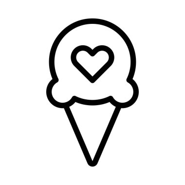 ice cream valentine icon outline style illustration vector and logo. Icon sign from modern collection for web. Nice design perfect.