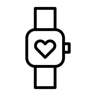 clock valentine icon outline style illustration vector and logo. Icon sign from modern collection for web. Nice design perfect.