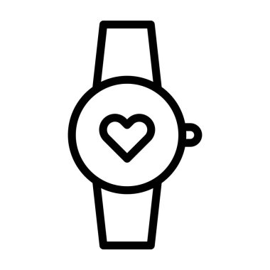 clock valentine icon outline style illustration vector and logo. Icon sign from modern collection for web. Nice design perfect.