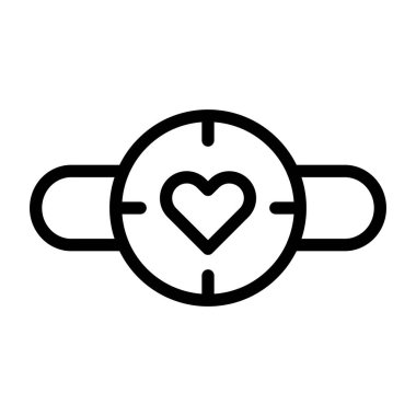 clock valentine icon outline style illustration vector and logo. Icon sign from modern collection for web. Nice design perfect.