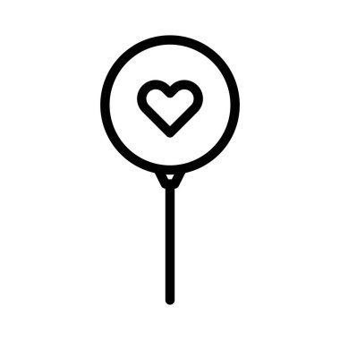 balloon valentine icon outline style illustration vector and logo. Icon sign from modern collection for web. Nice design perfect.