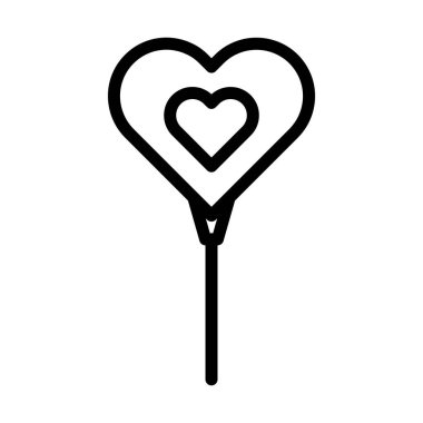 balloon valentine icon outline style illustration vector and logo. Icon sign from modern collection for web. Nice design perfect.
