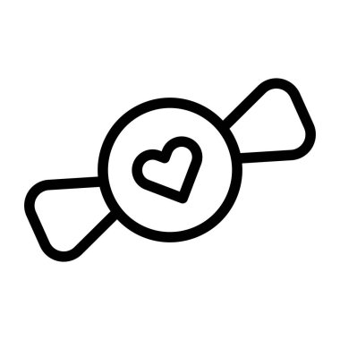 candy valentine icon outline style illustration vector and logo. Icon sign from modern collection for web. Nice design perfect.