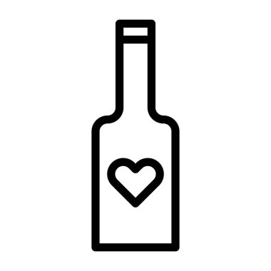 wine valentine icon outline style illustration vector and logo. Icon sign from modern collection for web. Nice design perfect.