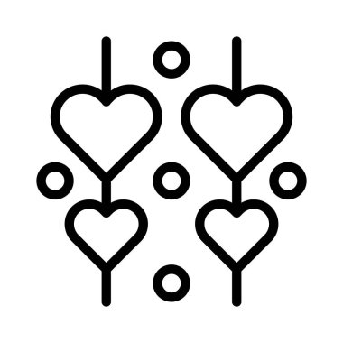 decoration valentine icon outline style illustration vector and logo. Icon sign from modern collection for web. Nice design perfect.