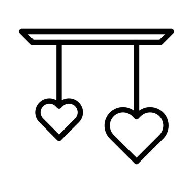 decoration valentine icon outline style illustration vector and logo. Icon sign from modern collection for web. Nice design perfect.