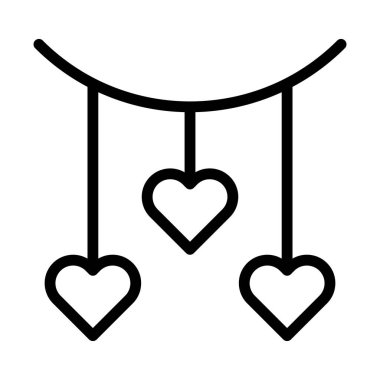 decoration valentine icon outline style illustration vector and logo. Icon sign from modern collection for web. Nice design perfect.