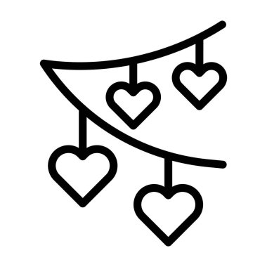 decoration valentine icon outline style illustration vector and logo. Icon sign from modern collection for web. Nice design perfect.