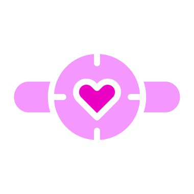 clock valentine icon solid pink style illustration vector and logo. Icon sign from modern collection for web. Nice design perfect.