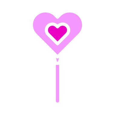 balloon valentine icon solid pink style illustration vector and logo. Icon sign from modern collection for web. Nice design perfect.