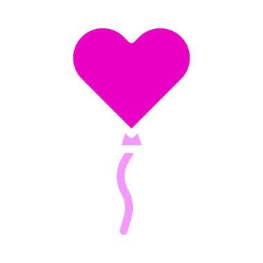 balloon valentine icon solid pink style illustration vector and logo. Icon sign from modern collection for web. Nice design perfect.