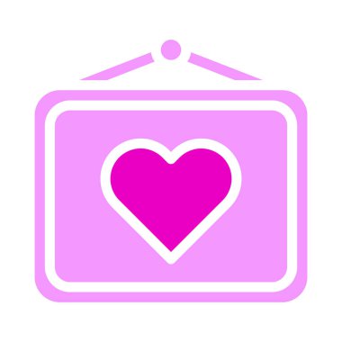 picture valentine icon solid pink style illustration vector and logo. Icon sign from modern collection for web. Nice design perfect.