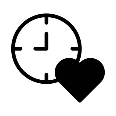 clock dualtone black valentine illustration vector year icon perfect. Icon sign from modern collection for web. Nice design perfect.