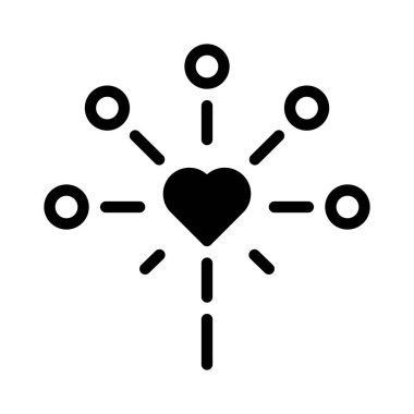 decoration dualtone black valentine illustration vector icon perfect.