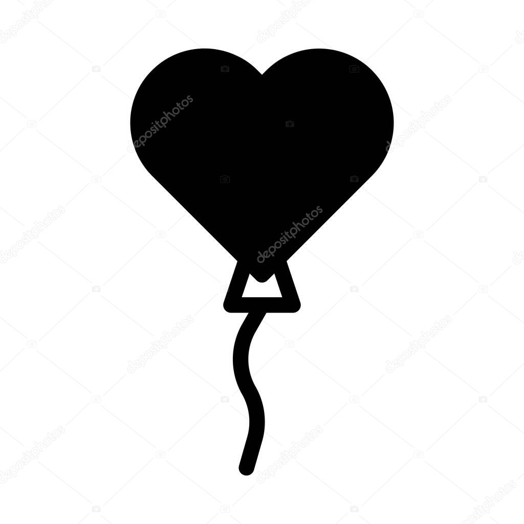 Balloon dualtone black valentine illustration vector year icon perfect. Icon sign from modern collection for web. Nice design perfect.
