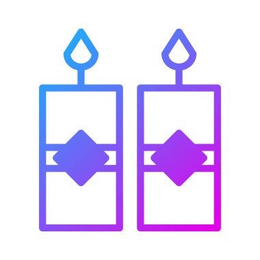 candle duocolor purple style illustration icon chinese new year perfect. Icon sign from modern collection for web. Nice design perfect.