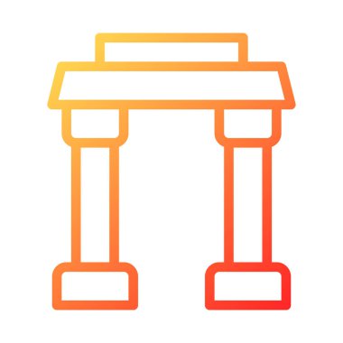 arch duocolor red style illustration icon chinese new year perfect. Icon sign from modern collection for web. Nice design perfect.