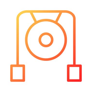 gong duocolor red style illustration icon chinese new year perfect. Icon sign from modern collection for web. Nice design perfect.