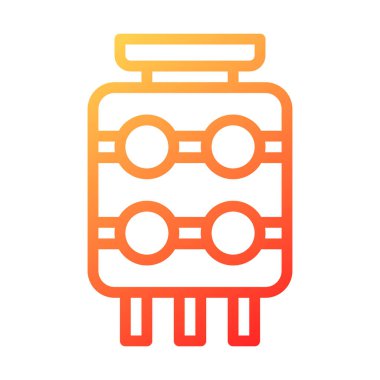 lantern duocolor red style illustration icon chinese new year perfect. Icon sign from modern collection for web. Nice design perfect.