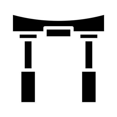 arch solid icon style chinese new year illustration vector perfect. Icon sign from modern collection for web. Nice design perfect.