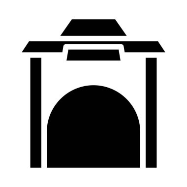 arch solid icon style chinese new year illustration vector perfect. Icon sign from modern collection for web. Nice design perfect.