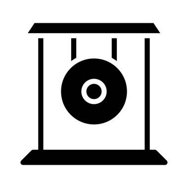 gong solid icon style chinese new year illustration vector perfect. Icon sign from modern collection for web. Nice design perfect.