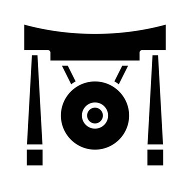 gong solid icon style chinese new year illustration vector perfect. Icon sign from modern collection for web. Nice design perfect.