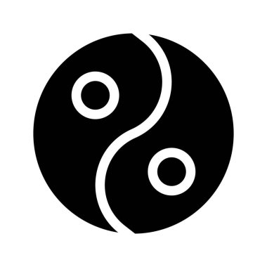 yin and yang solid icon style chinese new year illustration vector perfect. Icon sign from modern collection for web. Nice design perfect.