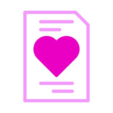 paper icon dualtone pink style valentine vector illustration perfect. Icon sign from modern collection for web. Nice design perfect.