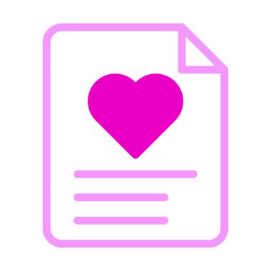 paper icon dualtone pink style valentine vector illustration perfect. Icon sign from modern collection for web. Nice design perfect.