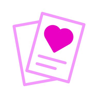 paper icon dualtone pink style valentine vector illustration perfect. Icon sign from modern collection for web. Nice design perfect.