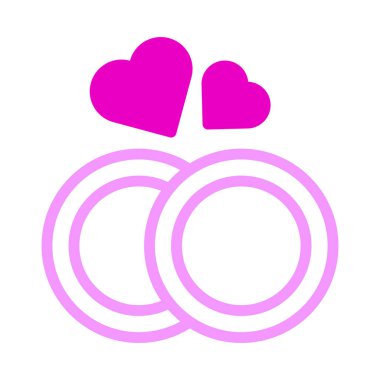 ring icon dualtone pink style valentine vector illustration perfect. Icon sign from modern collection for web. Nice design perfect.