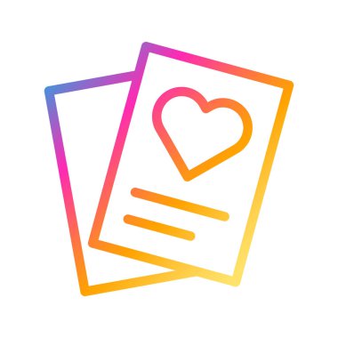 paper icon gradient style valentine vector illustration perfect. Icon sign from modern collection for web. Nice design perfect.