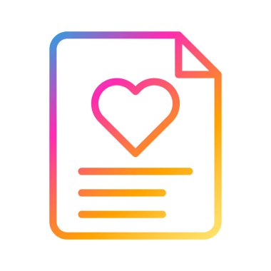 paper icon gradient style valentine vector illustration perfect. Icon sign from modern collection for web. Nice design perfect.