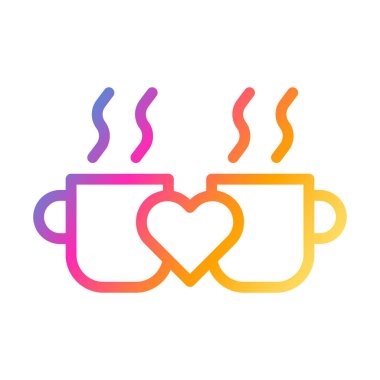 cup icon gradient style valentine vector illustration perfect. Icon sign from modern collection for web. Nice design perfect.