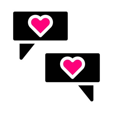 massage icon solid black pink style valentine vector illustration perfect. Icon sign from modern collection for web. Nice design perfect.