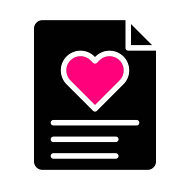 paper icon solid black pink style valentine vector illustration perfect. Icon sign from modern collection for web. Nice design perfect.