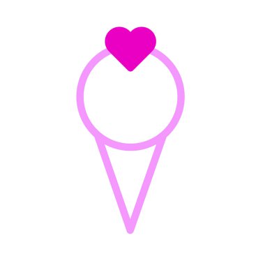 ice cream icon duotone pink style valentine illustration vector element and symbol perfect. Icon sign from modern collection for web. Nice design perfect.