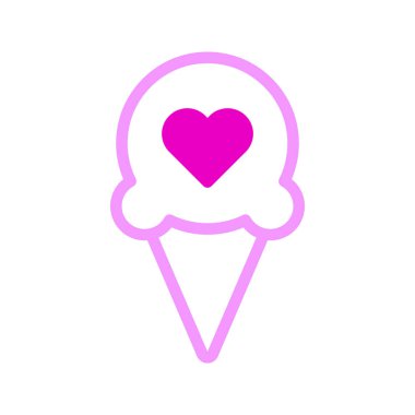 ice cream icon duotone pink style valentine illustration vector element and symbol perfect. Icon sign from modern collection for web. Nice design perfect.