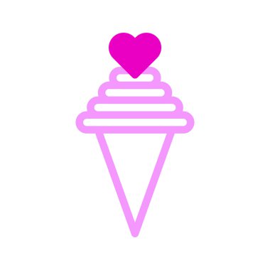 ice cream icon duotone pink style valentine illustration vector element and symbol perfect. Icon sign from modern collection for web. Nice design perfect.