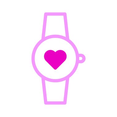 clock icon duotone pink style valentine illustration vector element and symbol perfect. Icon sign from modern collection for web. Nice design perfect.