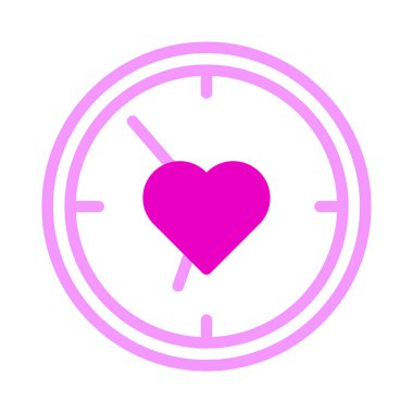 clock icon duotone pink style valentine illustration vector element and symbol perfect. Icon sign from modern collection for web. Nice design perfect.