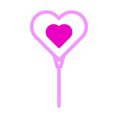 balloon icon duotone pink style valentine illustration vector element and symbol perfect. Icon sign from modern collection for web. Nice design perfect.