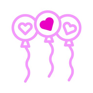 balloon icon duotone pink style valentine illustration vector element and symbol perfect. Icon sign from modern collection for web. Nice design perfect.